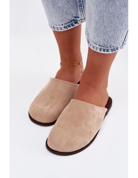 Women's Flat Beige Eco Suede Veronelle