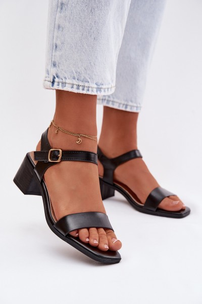 Women's Eco Leather Platform Sandals Black Sabela
