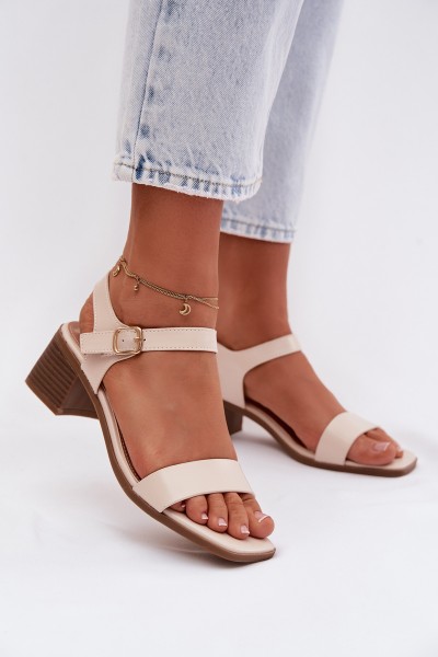 Women's Eco Leather Wedge Sandals Beige Sabela