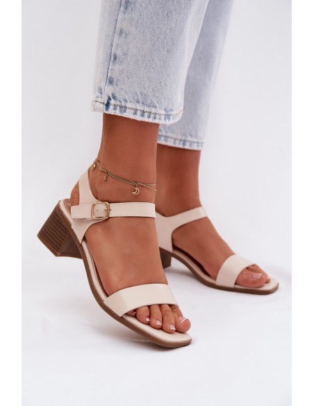 Women's Eco Leather Wedge Sandals Beige Sabela