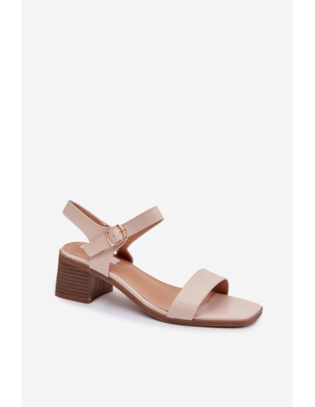 Women's Eco Leather Wedge Sandals Beige Sabela