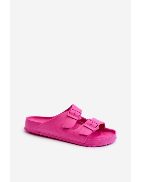Women's Foam Slippers With Buckles Fuchsia Luciene