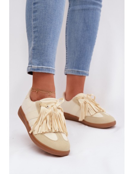 Women's Sneakers With Fringes Yellow Dorivelle