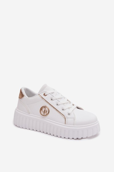 Women's Platform Sneakers With Decorative Detail White Iselora 2