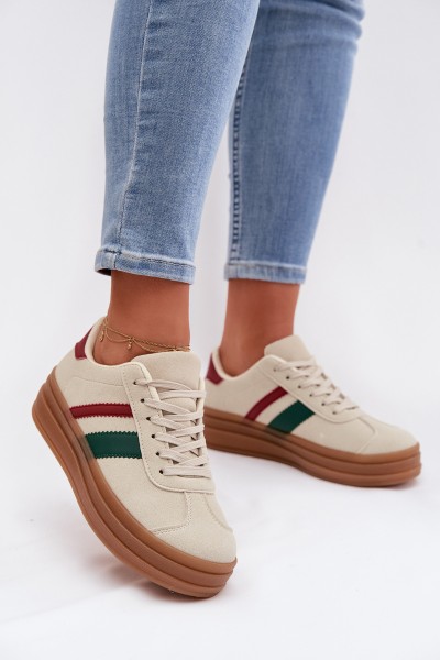 Women's Platform Sneakers Beige Janivelle