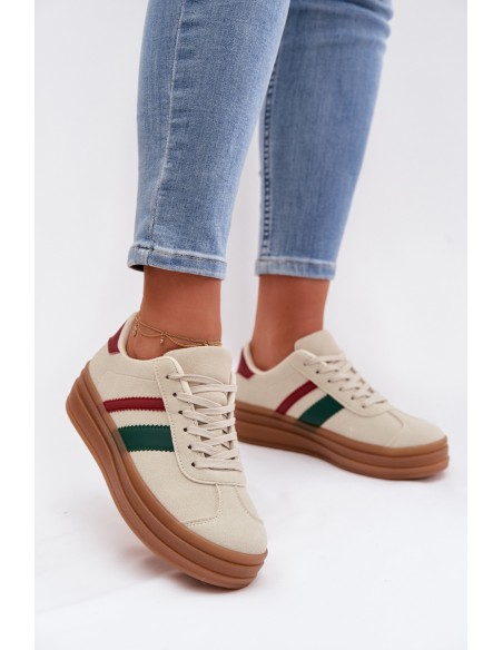 Women's Platform Sneakers Beige Janivelle