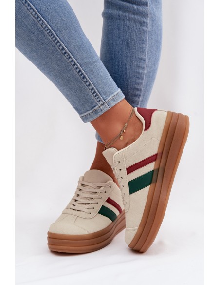 Women's Platform Sneakers Beige Janivelle
