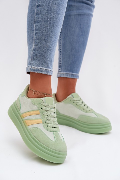 Women's Platform Sneakers Green Galleria