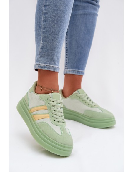 Women's Platform Sneakers Green Galleria