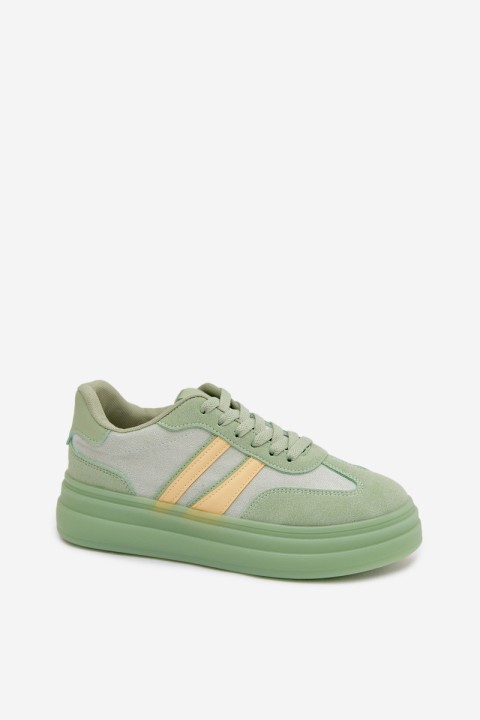 Women's Platform Sneakers Green Galleria