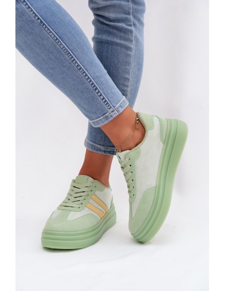 Women's Platform Sneakers Green Galleria