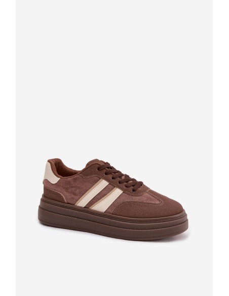 Women's Platform Sneakers Brown Galleria