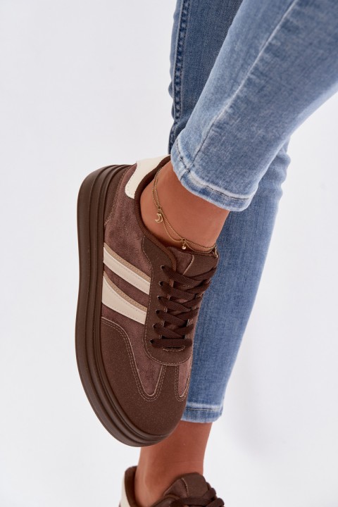 Women's Platform Sneakers Brown Galleria