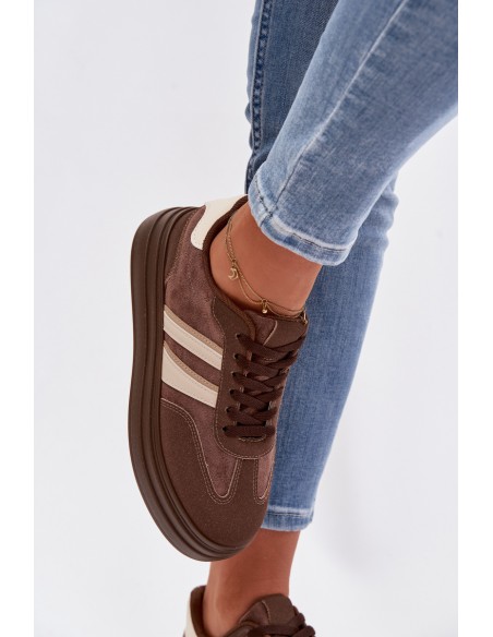 Women's Platform Sneakers Brown Galleria