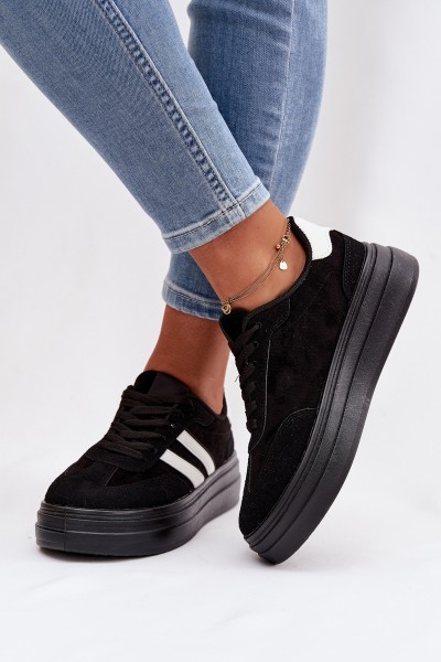 Women's Platform Sneakers Black Galleria