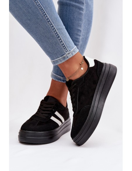 Women's Platform Sneakers Black Galleria