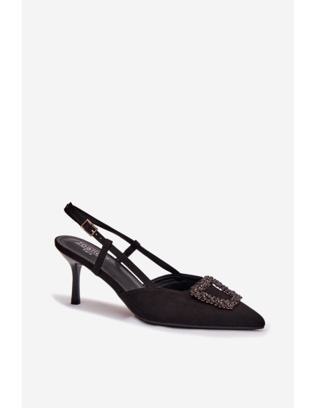 Women's High Heel Sandals With Decoration Black Ismeria