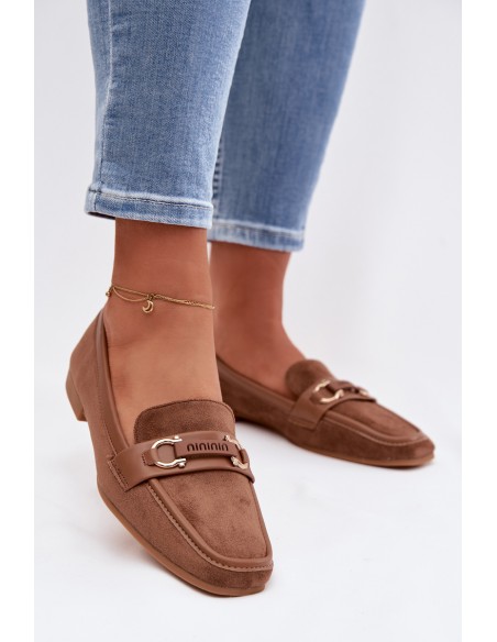 Women's Loafers Brown Evelora with Decorative Element