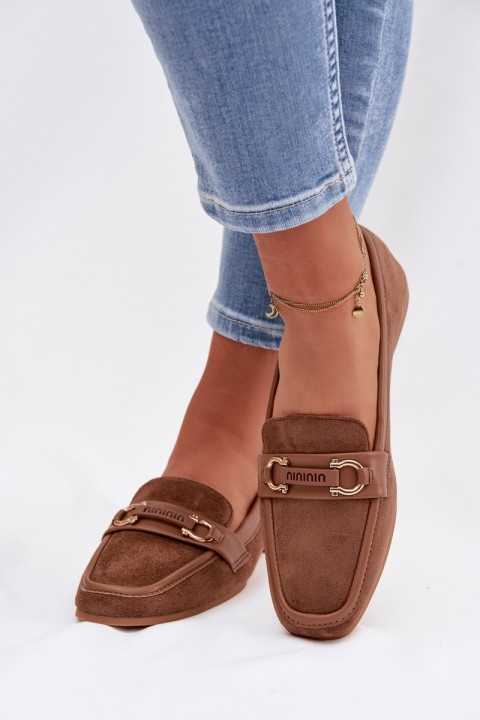 Women's Loafers Brown Evelora with Decorative Element