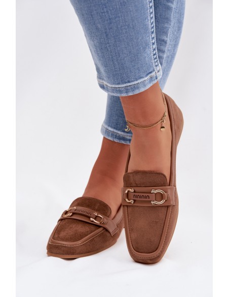 Women's Loafers Brown Evelora with Decorative Element