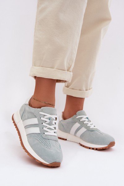 Women's Sneakers Made of Natural Suede Mint Marceline