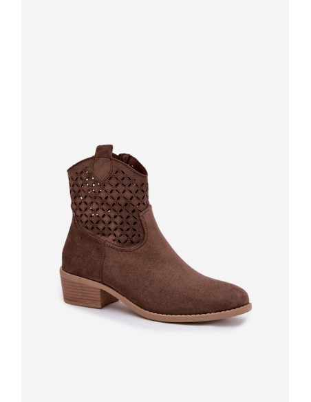 Women's Perforated Ankle Boots with Heel Briavine