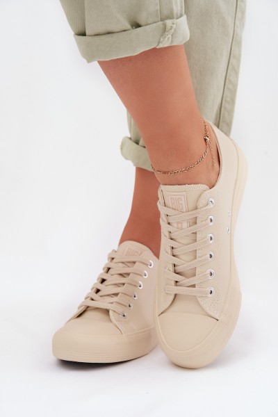 Women's Eco Leather Sneakers Big Star TT274019 Beige