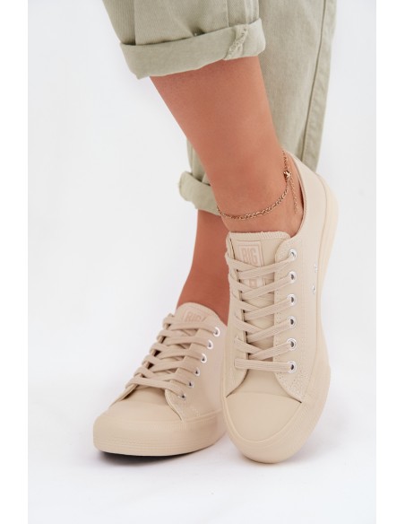 Women's Eco Leather Sneakers Big Star TT274019 Beige