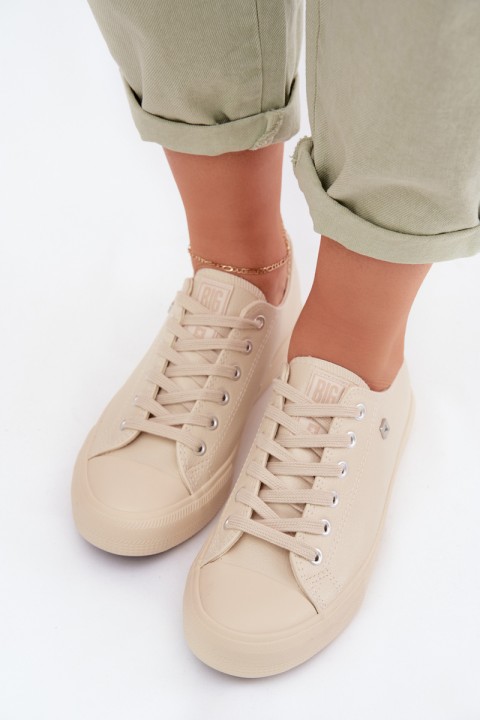 Women's Eco Leather Sneakers Big Star TT274019 Beige