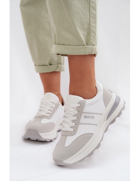 Women's Sneakers Sports Shoes Big Star TT274879 HI-POLY SYSTEM White-Gray