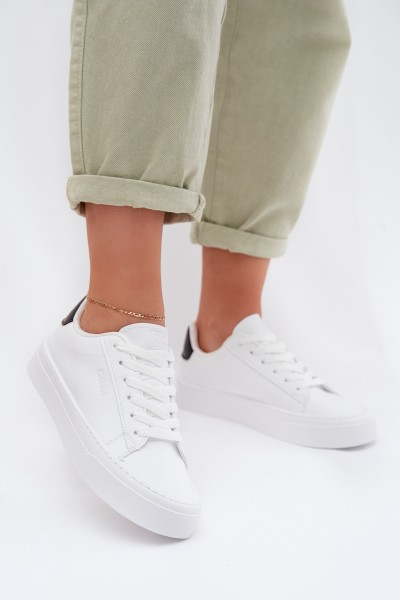 Women's Sneakers From Eco Leather Big Star TT274928 HI-POLY SYSTEM White