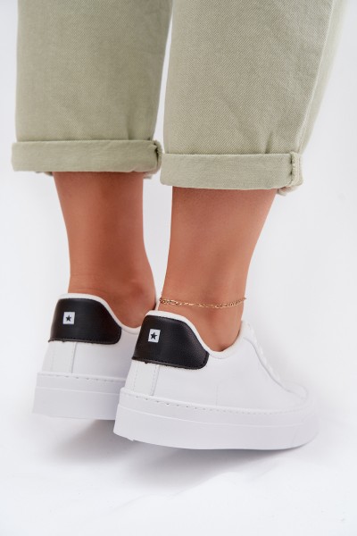 Women's Sneakers From Eco Leather Big Star TT274928 HI-POLY SYSTEM White 2