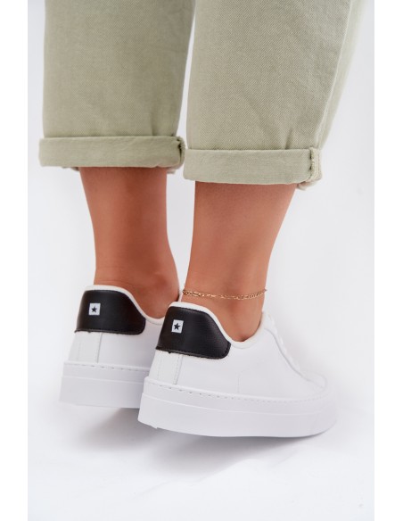 Women's Sneakers From Eco Leather Big Star TT274928 HI-POLY SYSTEM White