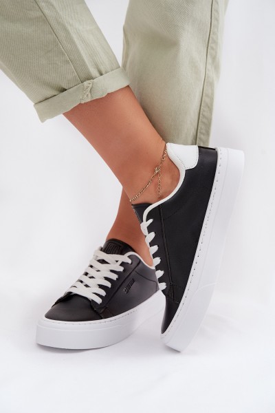 Women's Sneakers Made of Eco Leather Big Star TT274927 HI-POLY SYSTEM Black