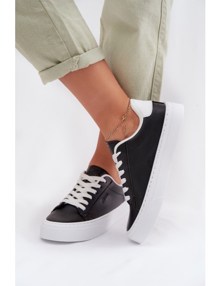 Women's Sneakers Made of Eco Leather Big Star TT274927 HI-POLY SYSTEM Black