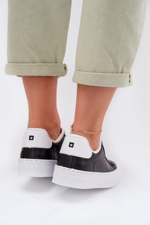 Women's Sneakers Made of Eco Leather Big Star TT274927 HI-POLY SYSTEM Black