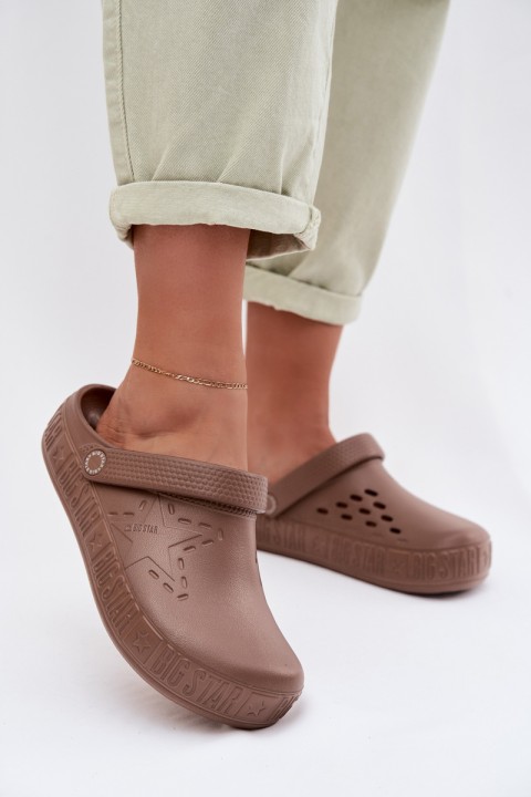 Women's Foam Chodaki Slides Big Star TT274A085 Brown