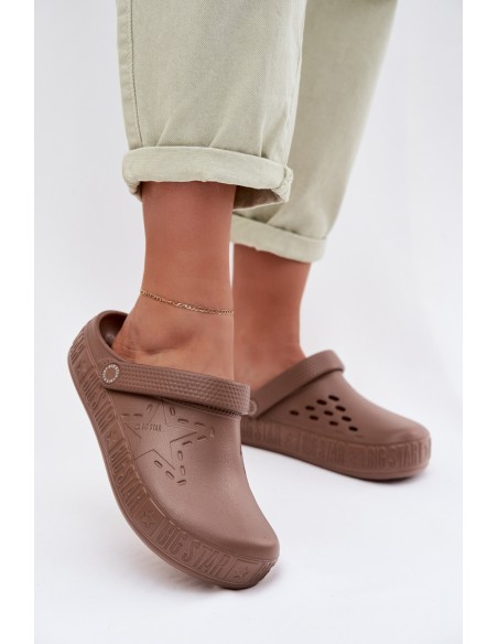 Women's Foam Chodaki Slides Big Star TT274A085 Brown