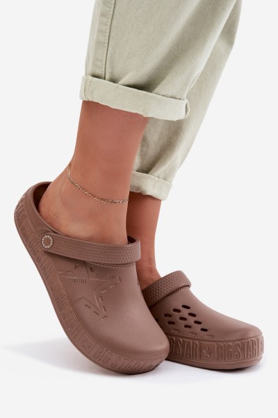 Women's Foam Chodaki Slides Big Star TT274A085 Brown 2