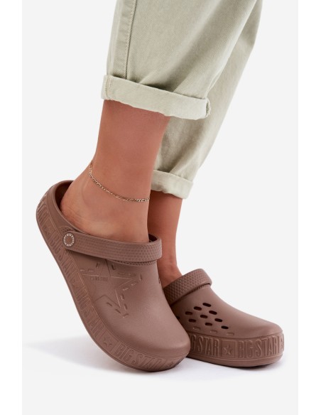 Women's Foam Chodaki Slides Big Star TT274A085 Brown