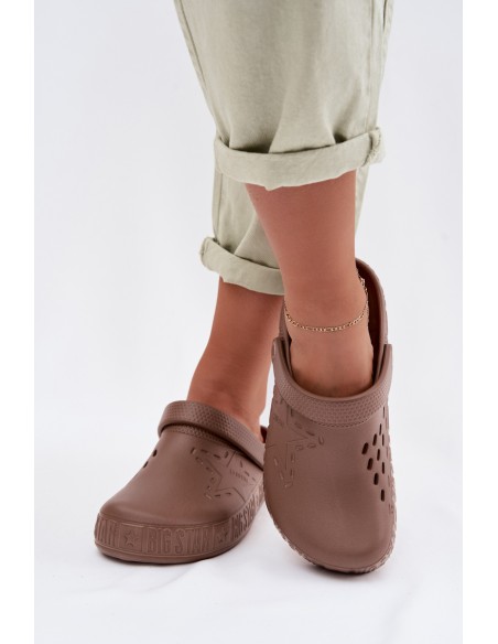 Women's Foam Chodaki Slides Big Star TT274A085 Brown