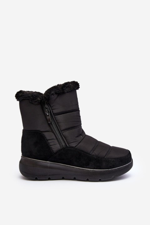 Women's Snow Boots with Faux Fur Black Primose