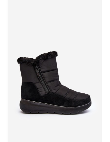 Women's Snow Boots with Faux Fur Black Primose