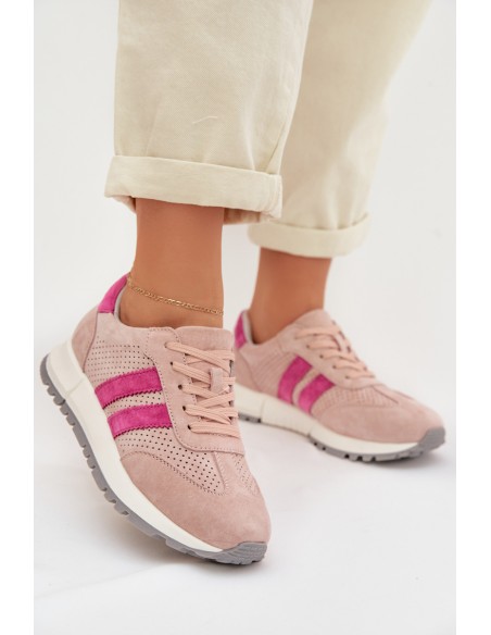 Women's Sneakers Made of Natural Suede Pink Marceline
