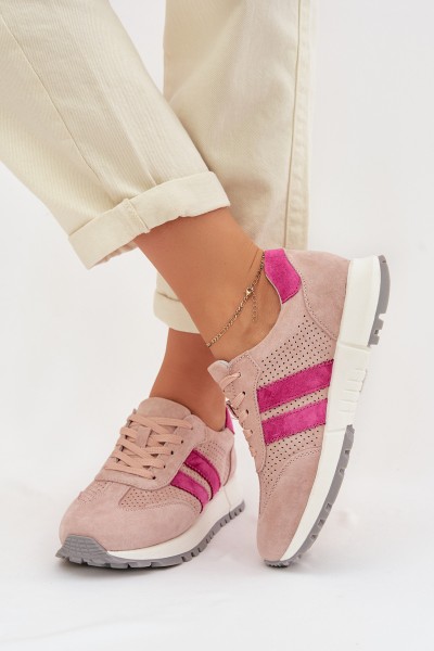 Women's Sneakers Made of Natural Suede Pink Marceline 2
