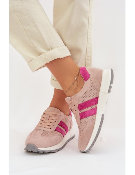 Women's Sneakers Made of Natural Suede Pink Marceline