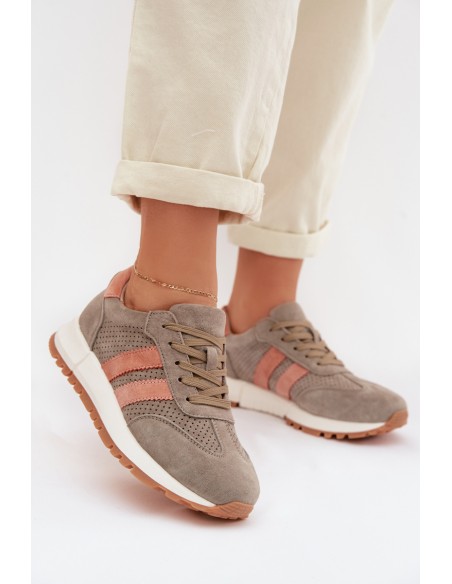 Women's Sneakers Made of Natural Suede Dark Green Marceline