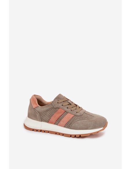 Women's Sneakers Made of Natural Suede Dark Green Marceline