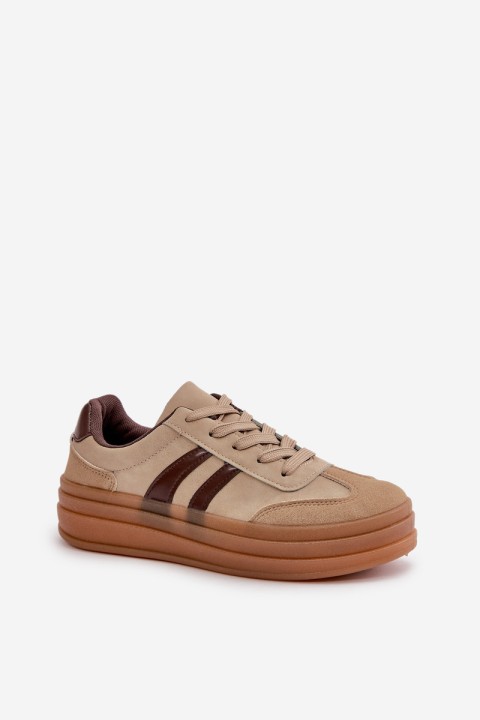 Women's Platform Sneakers Brown Nesonice