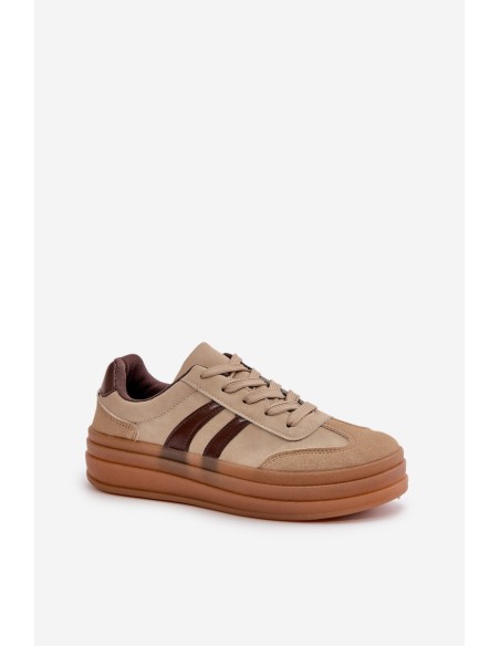 Women's Platform Sneakers Brown Nesonice